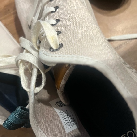 Toms White Canvas Sneakers Casual Low-Top - Picture 9 of 9